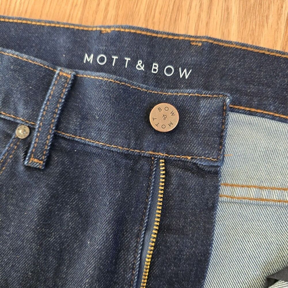 Mott & Bow Oliver Slim Fit Stretch Denim Jeans Mens 36x30 Dark Wash Excellent - Picture 3 of 10